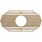 Ekena Millwork Chrysler Wood Fretwork Pierced Ceiling Medallion, Hickory, 30"W x 15"H x 7 7/8"ID x 1/4"T CMWP30X15X0250CSHI - alternate 1